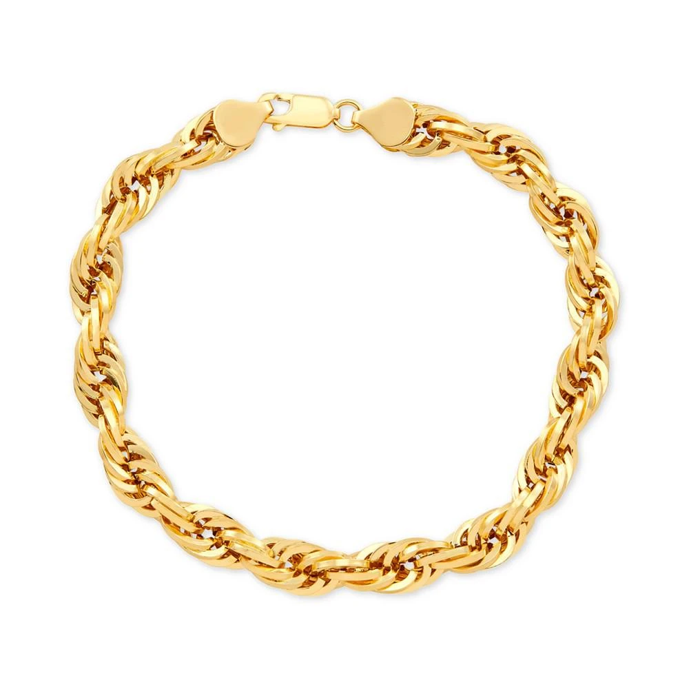 商品Macy's|Men's Rope Link Chain Bracelet in 10k Gold,价格¥9517,第1张图片