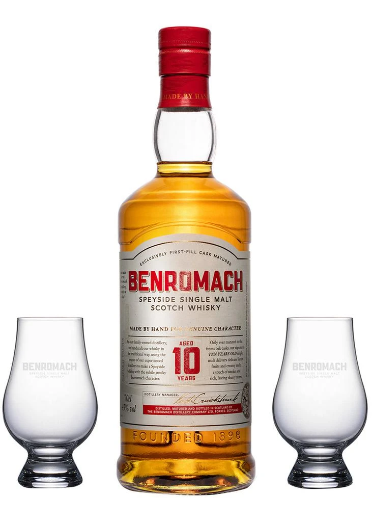 商品BENROMACH|10 Year Whisky with Glasses Set,价格¥557,第2张图片详细描述