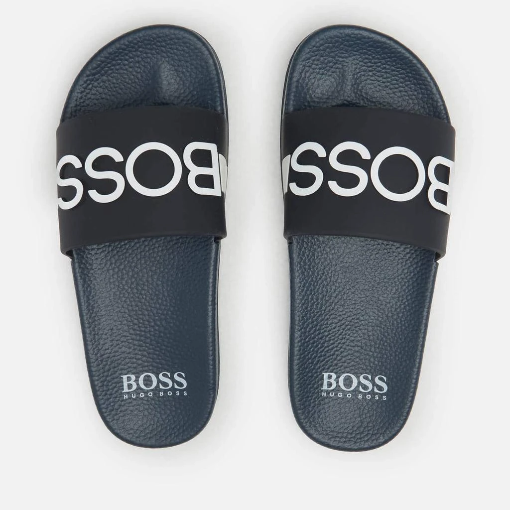 商品Hugo Boss|Hugo Boss Boys' Slides - Navy,价格¥201,第1张图片