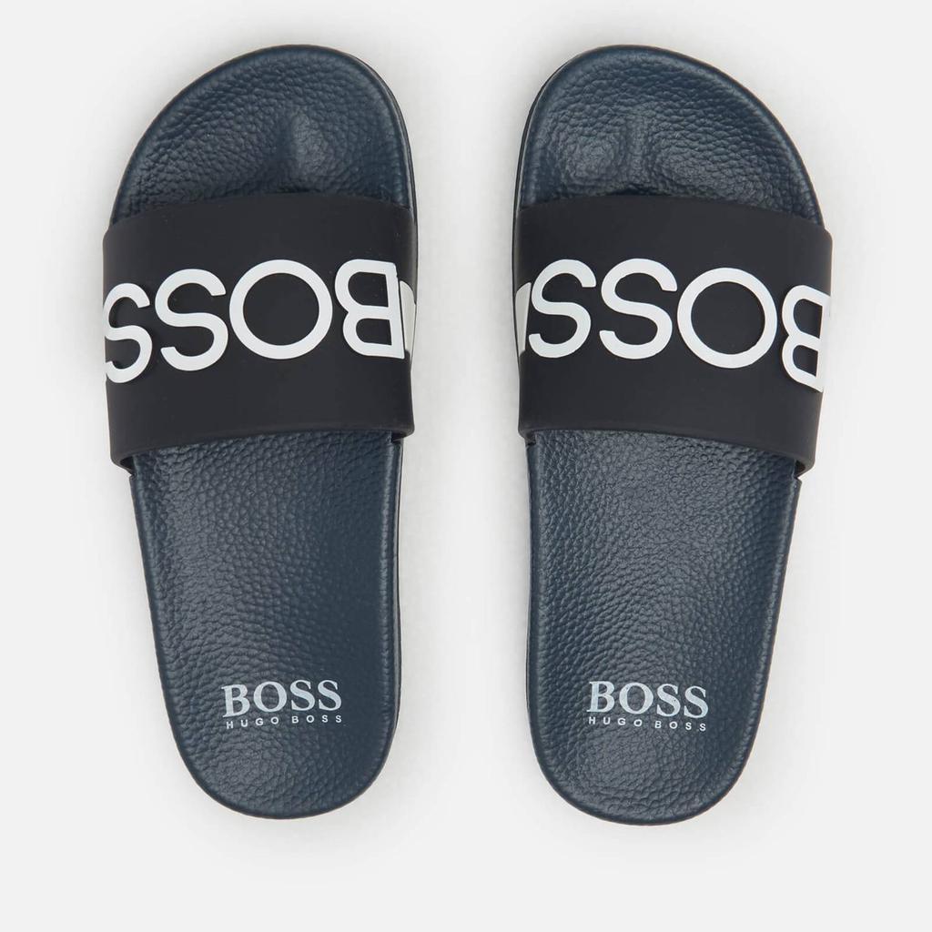 商品Hugo Boss|Hugo Boss Boys' Slides - Navy,价格¥257,第1张图片