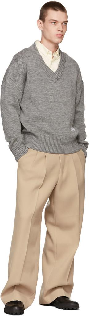 Grey Wool Oversized Sweater商品第4张图片规格展示