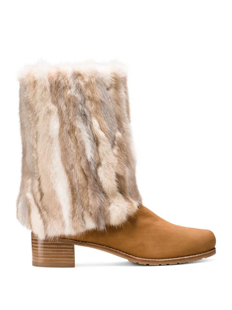 商品Stuart Weitzman|Blizzard Suede & Mink Mid-Calf Boots,价格¥6634,第1张图片