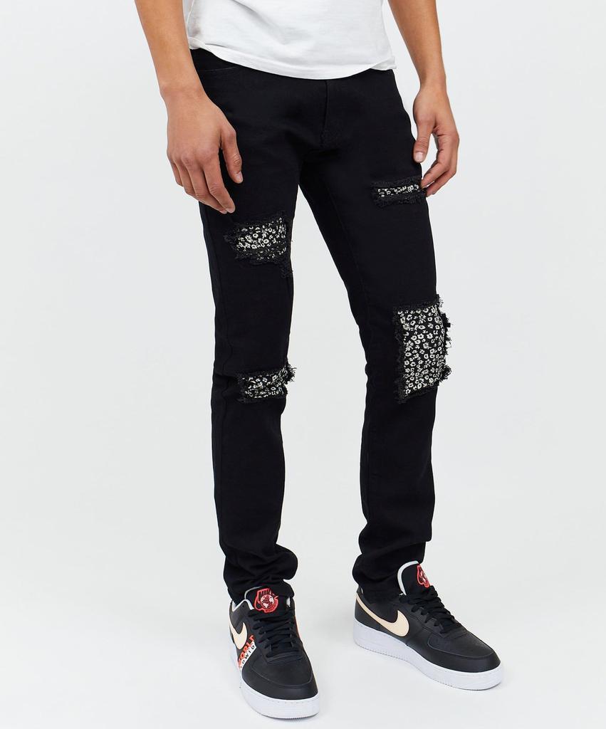 商品Reason Clothing|Samuel Patched Slim Jeans,价格¥148,第6张图片详细描述