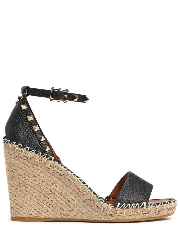 商品Valentino|105mm Rockstud Leather Wedges,价格¥6840,第1张图片