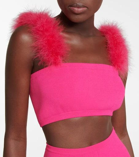 商品Magda Butrym|Faux fur-trimmed bralette,价格¥4308,第4张图片详细描述