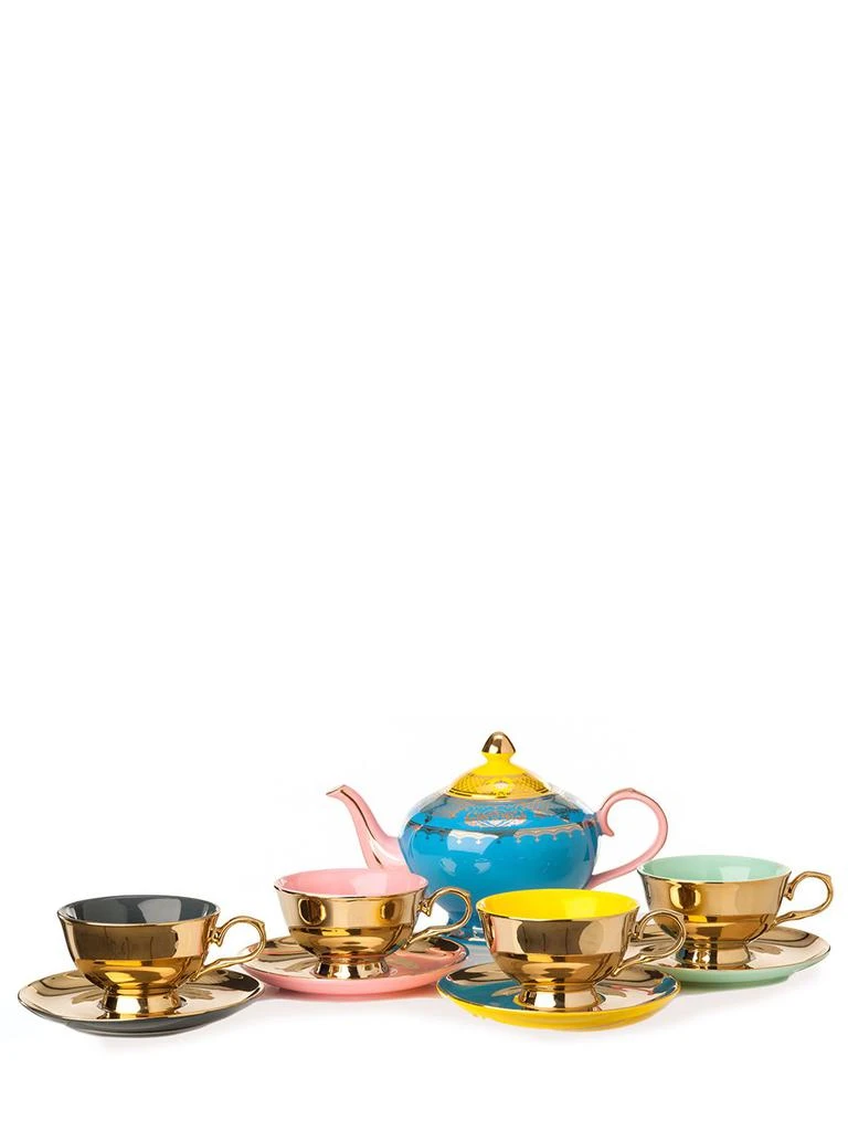商品POLSPOTTEN|Set Of 4 Legacy Gold Tea Cups & Saucers,价格¥1299,第2张图片详细描述