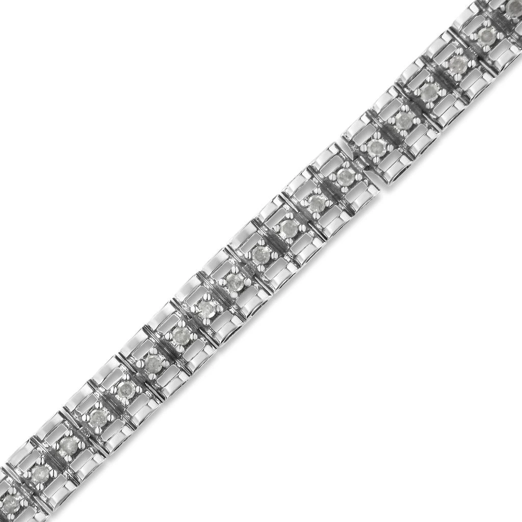 商品Haus of Brilliance|.925 Sterling Silver Diamond Double-Link 7" Tennis Bracelet,价格¥2957,第3张图片详细描述