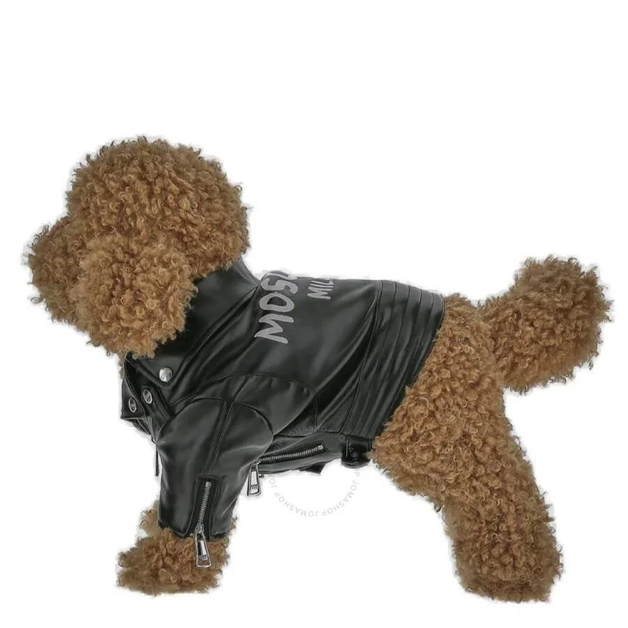 商品Moschino|Pet Capsule Black Biker Style Logo Jacket,价格¥523,第1张图片
