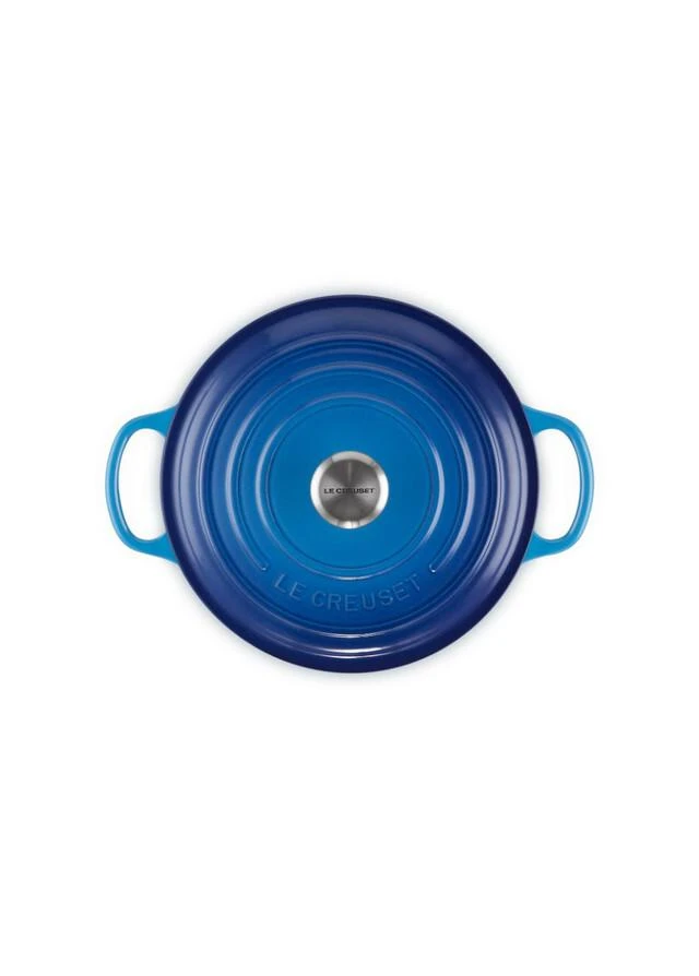 商品Le Creuset|Signature cast iron round casserole 22cm azure,价格¥2615,第3张图片详细描述