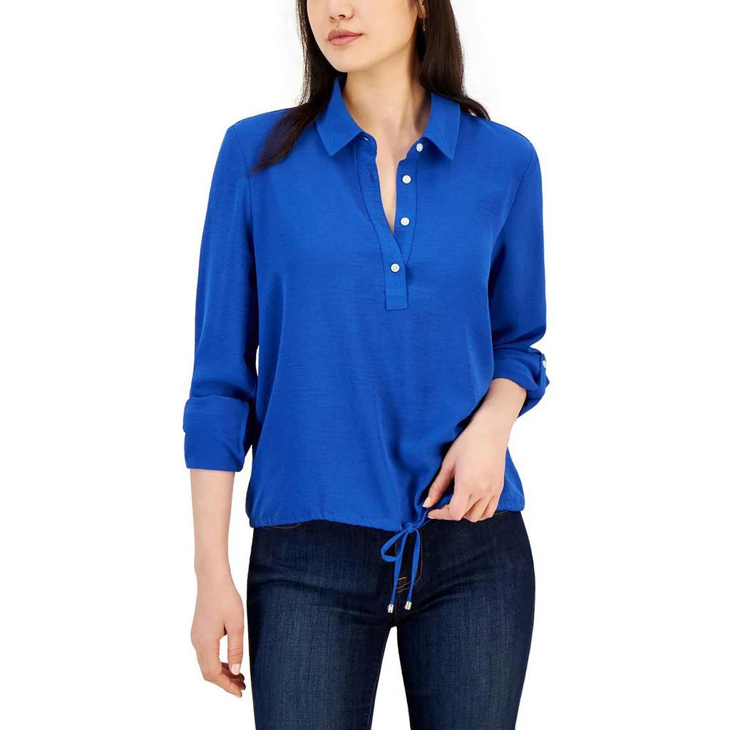 商品Tommy Hilfiger|Tommy Hilfiger Womens Point Collar Pullover Blouse,价格¥241,第1张图片