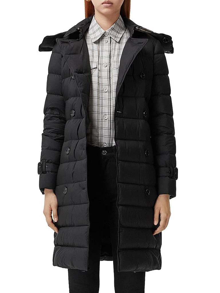 商品Burberry|Ashwick Long Logo Puffer Coat,价格¥12352,第3张图片详细描述