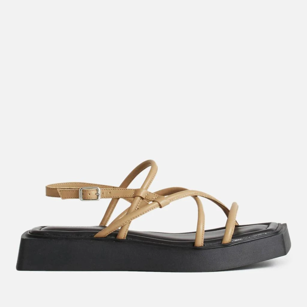 商品Vagabond|Vagabond Women's Evy Leather Square Toe Strappy Sandals - Lark,价格¥378,第1张图片