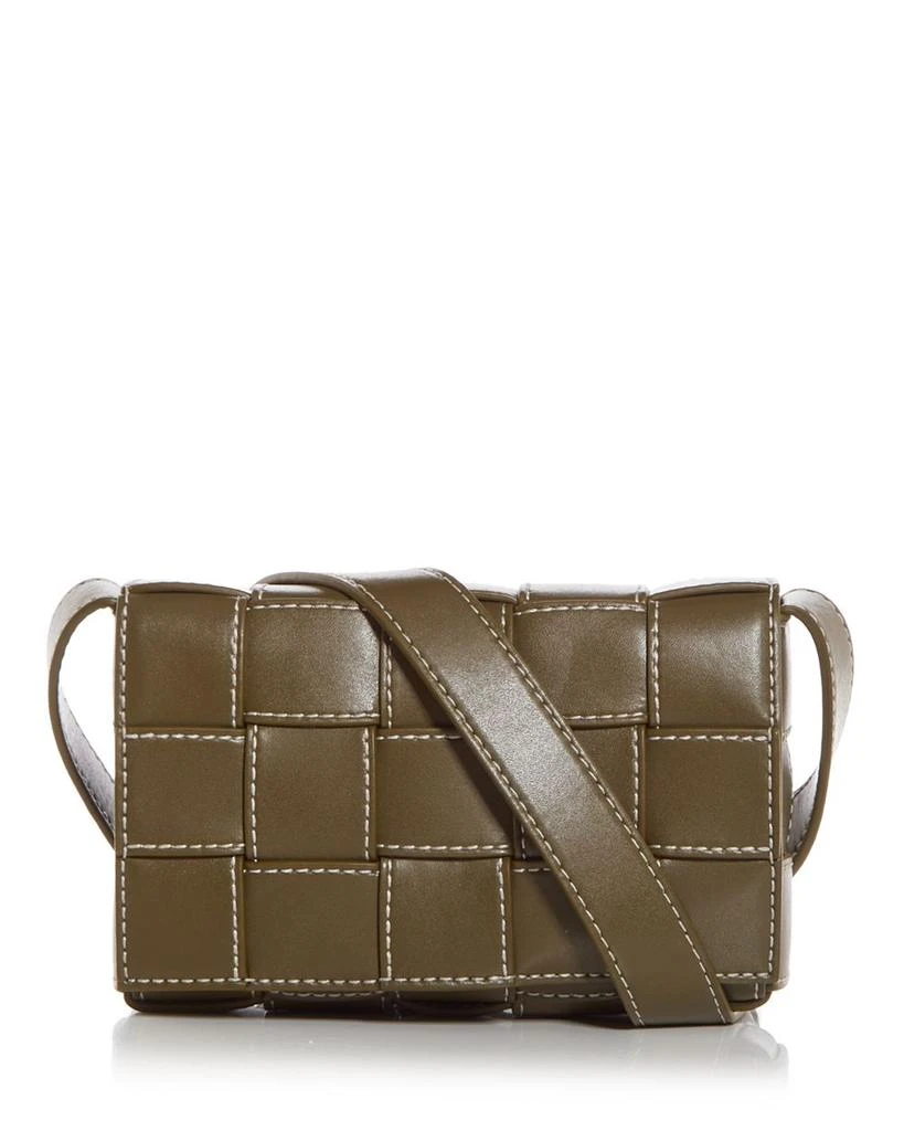 商品Bottega Veneta|Small Cassette Intreccio Leather Crossbody Bag,价格¥22388,第1张图片