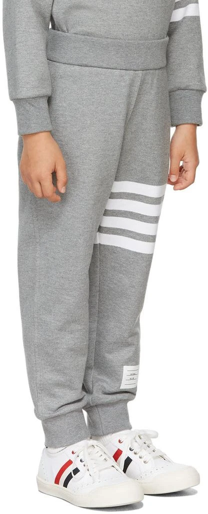 商品Thom Browne|灰色 Loopback 4-Bar 儿童运动裤,价格¥4695,第3张图片详细描述