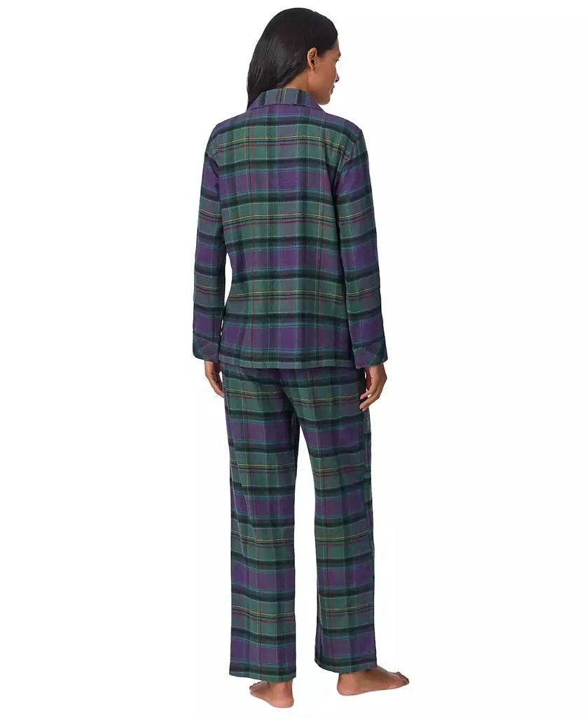 商品Ralph Lauren|Petite Plaid Notched-Collar Pajama Set,价格¥337,第2张图片详细描述