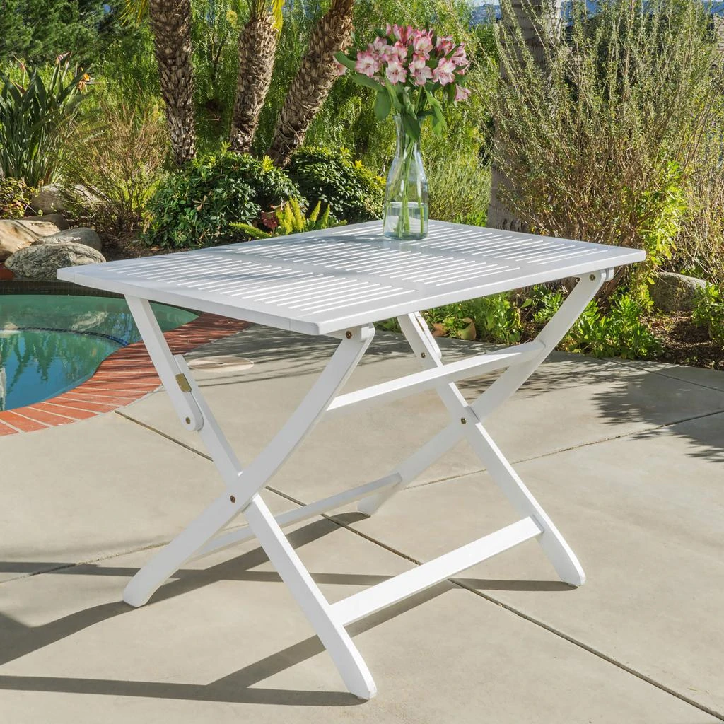 商品Streamdale Furniture|Streamdale Weather-Resistant Folding Acacia Wood Dining Table for Outdoor Entertaining,价格¥2794,第5��张图片详细描述