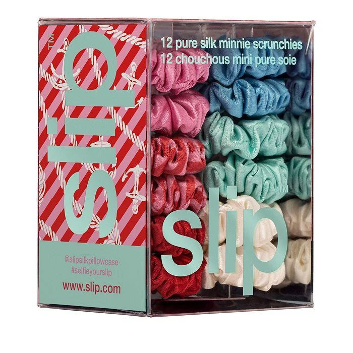 商品Slip|silk Pure Silk Minnie Scrunchies, Set of 12,价格¥340,第5张图片详细描述