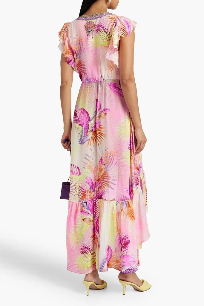 商品Camilla|Ruffled printed silk crepe de chine maxi wrap dress,价格¥1510,第3张图片详细描述