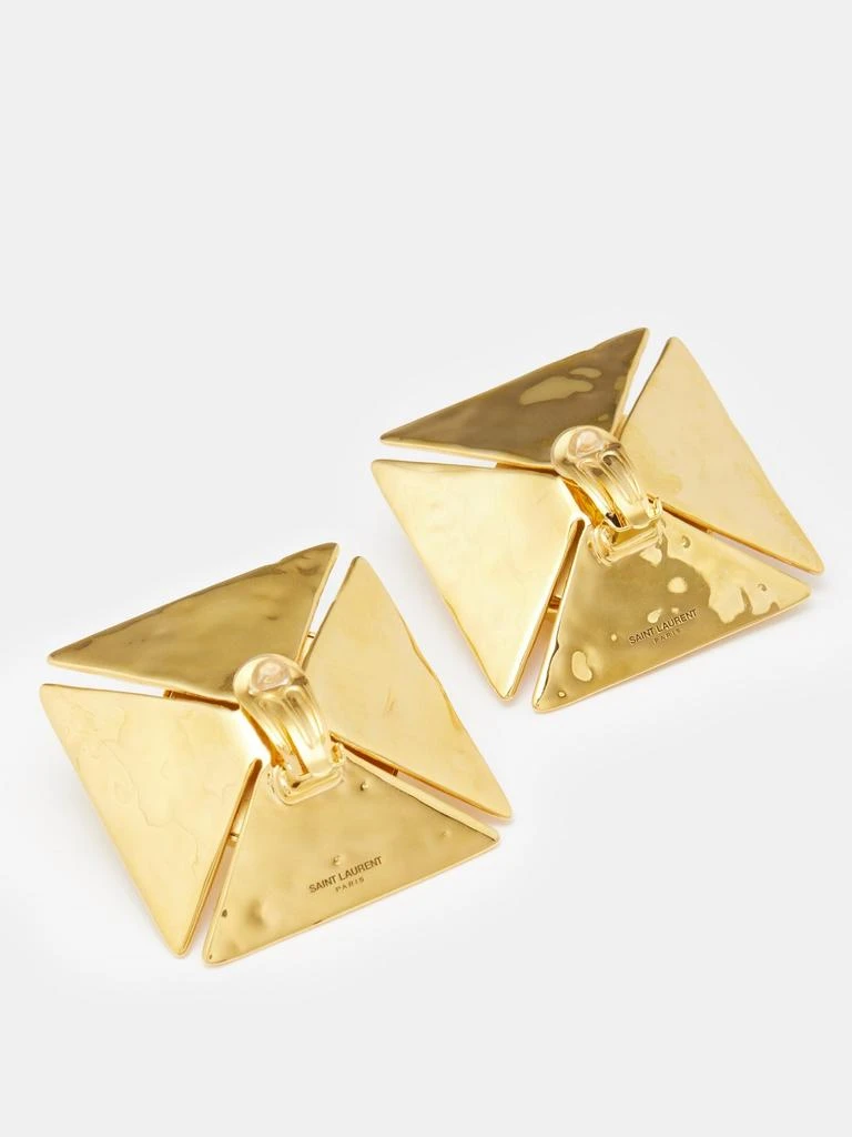 商品Yves Saint Laurent|Pearly square gold-tone clip earrings,价格¥9817,第4张图片详细描述