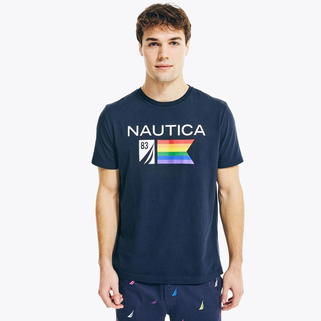 商品Nautica|Nautica Mens Pride Graphic Sleep T-Shirt,价格¥64,第2张图片详细描述