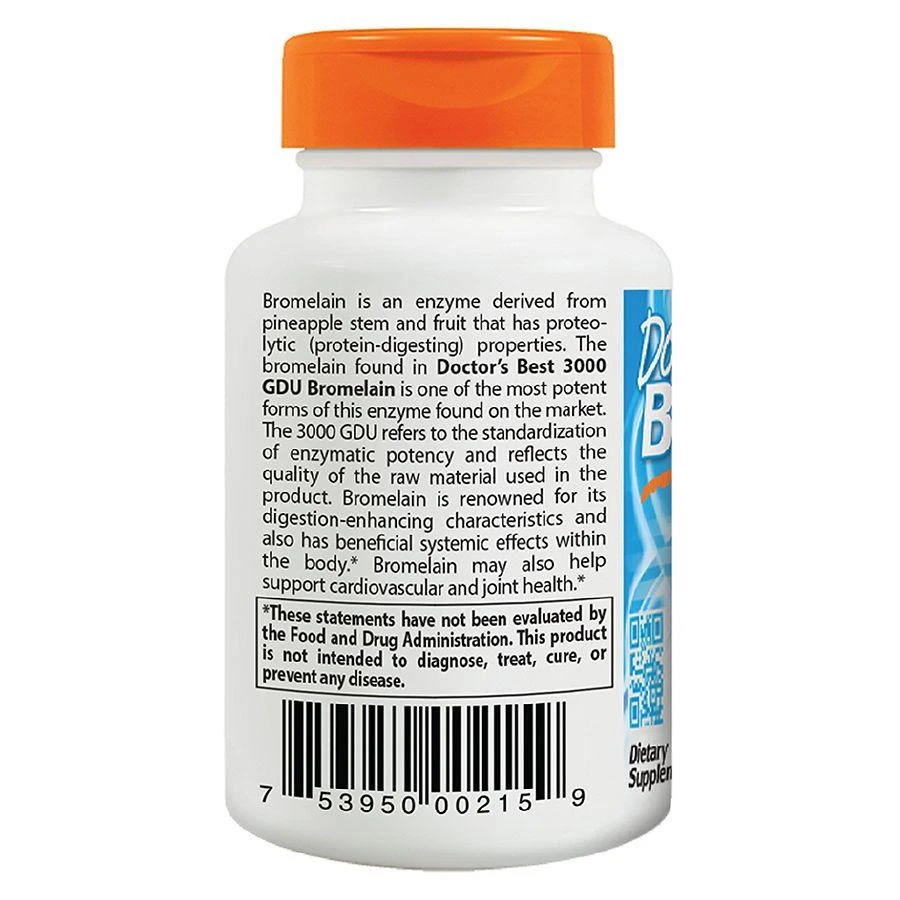 商品Doctor's Best|High Potency Bromelain 3000GDU,价格¥142,第2张图片详细描述