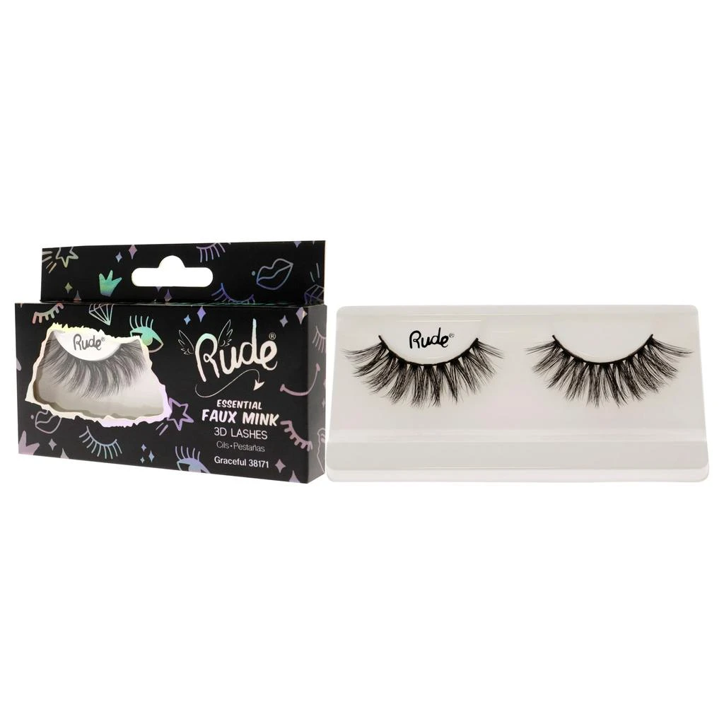 商品Rude Cosmetics|Essential Faux Mink 3D Lashes - Graceful by  for Women - 1 Pc Pair,价格¥101,第1张图片