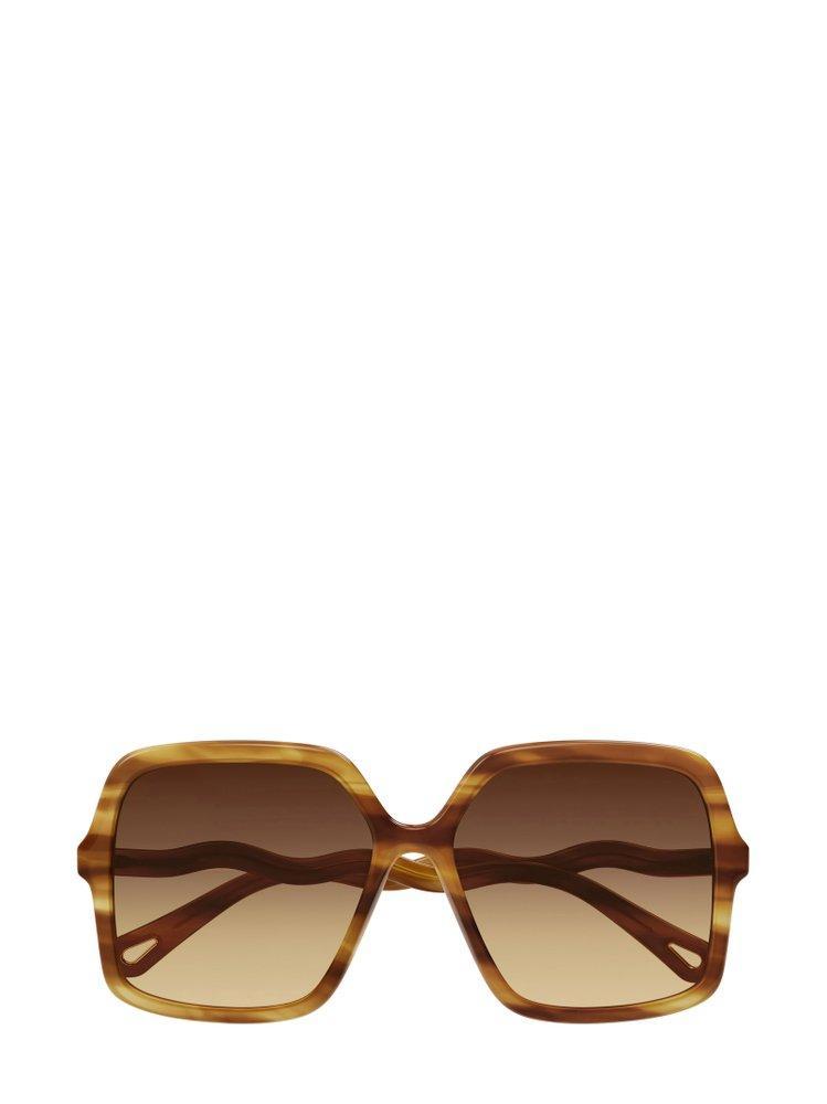 商品Chloé|Chloé Eyewear Rectangular Frame Sunglasses,价格¥1487,第1张图片
