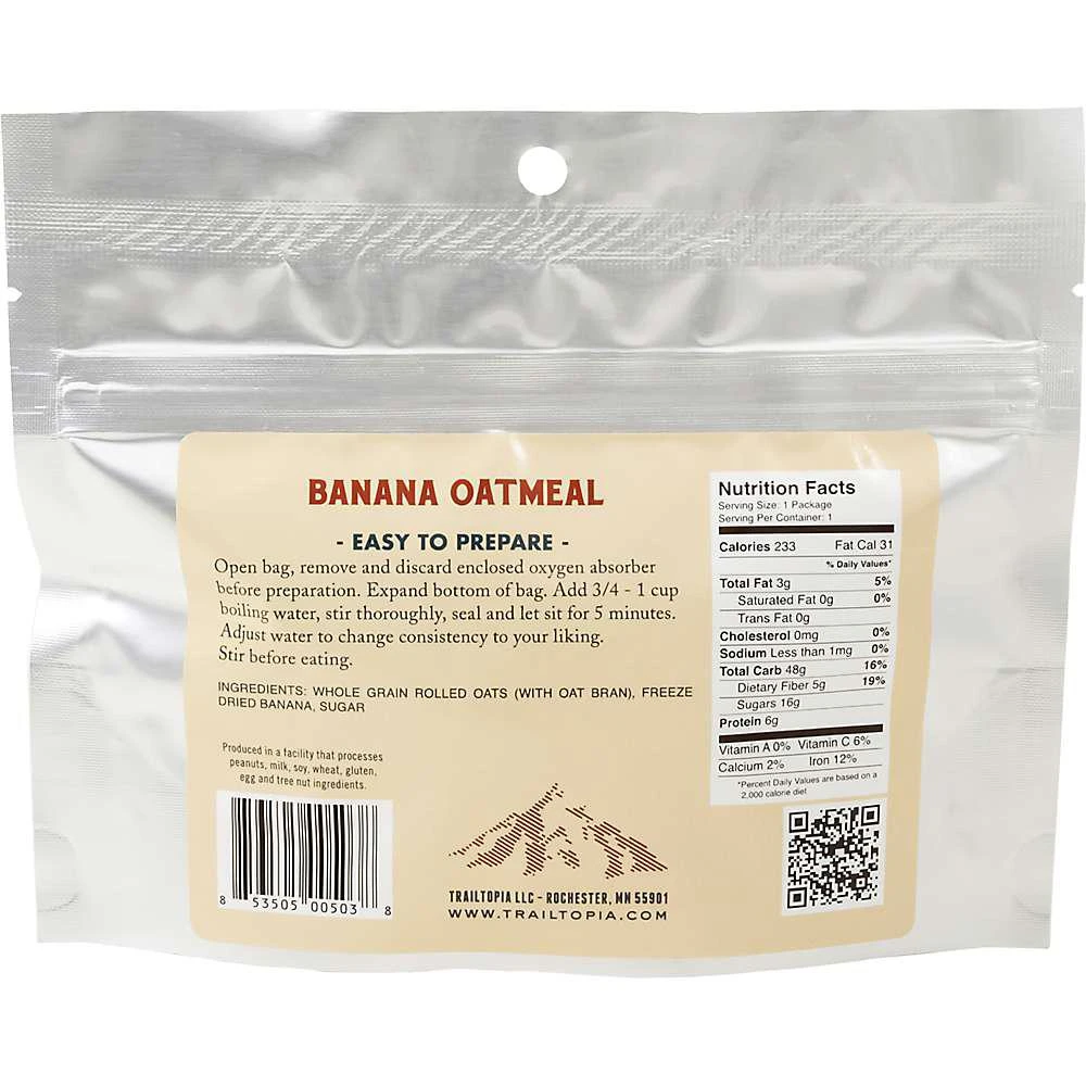 商品Trailtopia|Trailtopia Banana Oatmeal,价格¥29,第2张图片详细描述