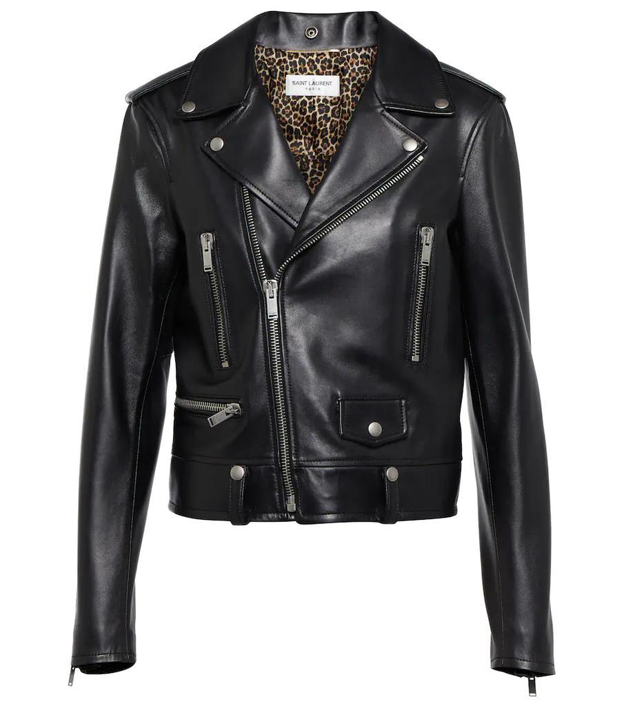 商品Yves Saint Laurent|Leather biker jacket,价格¥30711,第1张图片