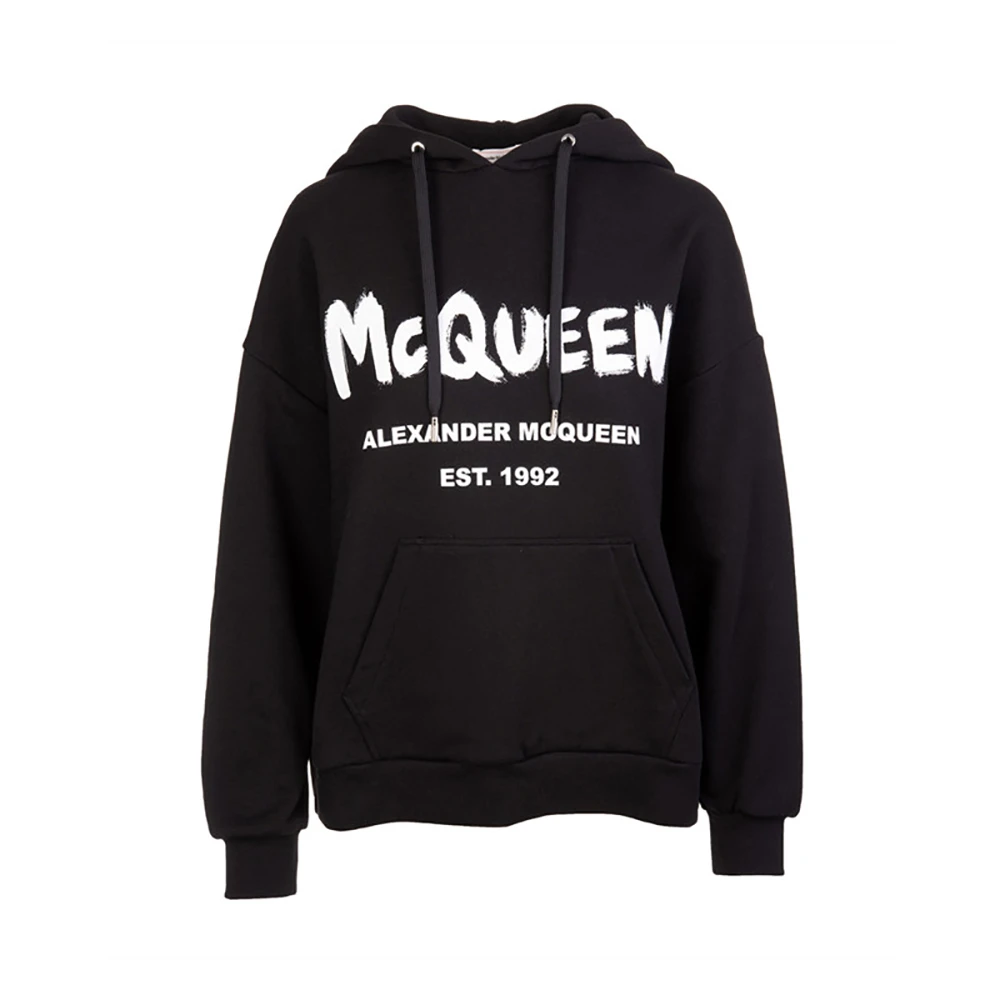 商品Alexander McQueen|ALEXANDER MCQUEEN 黑色女士卫衣/帽衫 674882-QZAD5-0520,价格¥1748,第1张图片