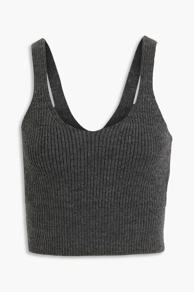 商品Alexander Wang|Cropped ribbed wool-blend top,价格¥1331,第1张图片