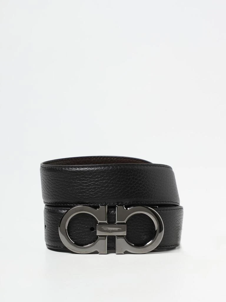 商品Salvatore Ferragamo|Ferragamo Gancini hammered leather belt,价格¥4135,第1张图片
