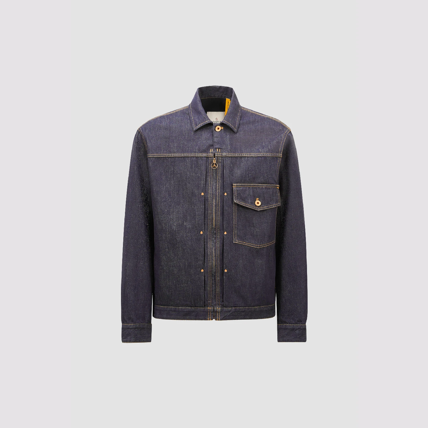商品Moncler|【预售】 MONCLER 盟可睐 25春夏 男士 夹克 Moncler x Mercedes-Benz by NIGO Nepit男士牛仔布夹克外套 K14011A00010M592377A ,价格¥11156,第1张图片