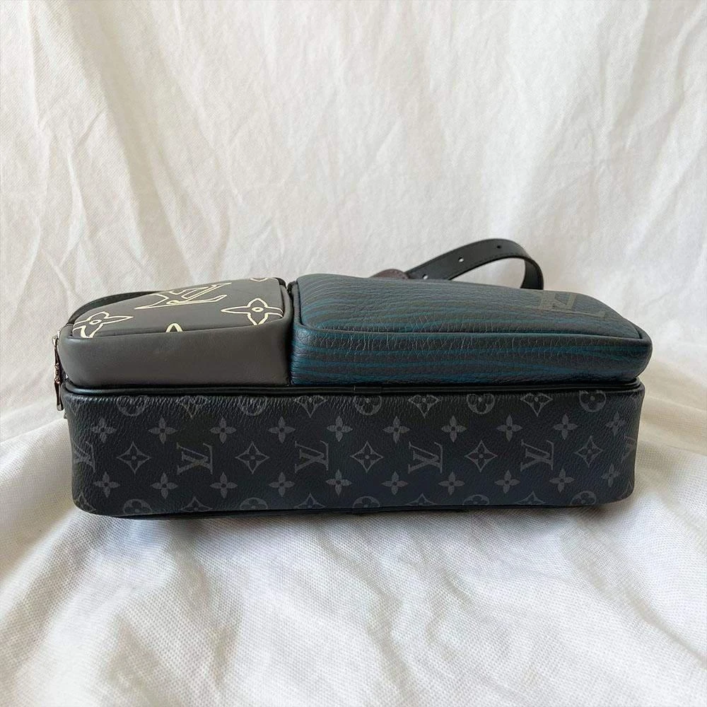 商品[二手商品] Louis Vuitton|Louis Vuitton Multicolor Monogram Eclipse Canvas Multipocket Patchwork Messenger Bag,价格¥18814,第4张图片详细描述