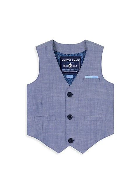 商品Andy & Evan|Baby Boy's 2-Piece Chambray Vest Suit Set,价格¥273,第5张图片详细描述