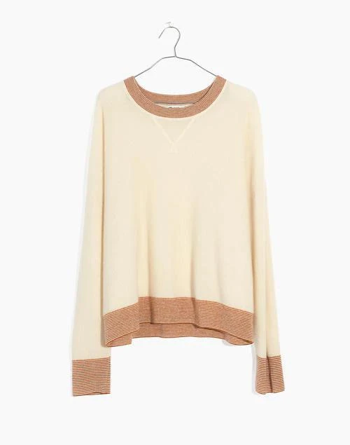 商品Madewell|Tipped Cashmere Sweatshirt,价格¥713,第5张图片详细描述