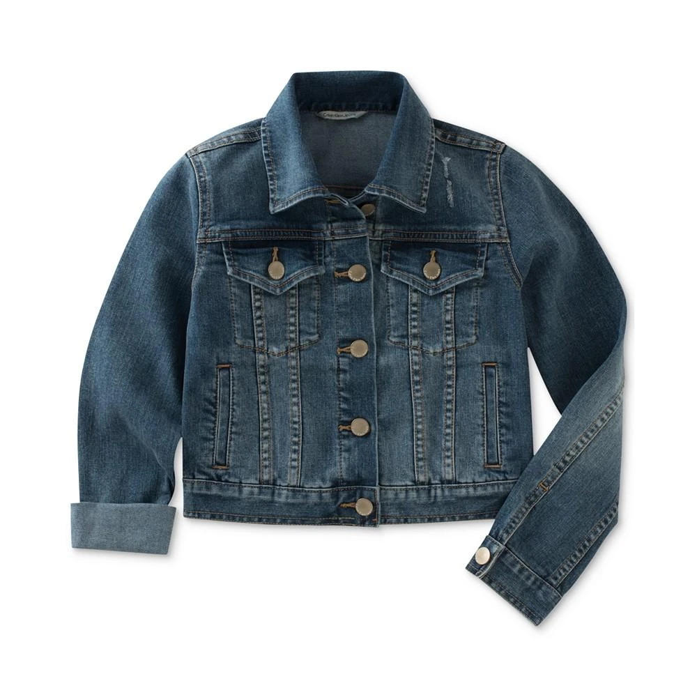 商品Calvin Klein|Big Girls Denim Jacket,价格¥183,第1张图片