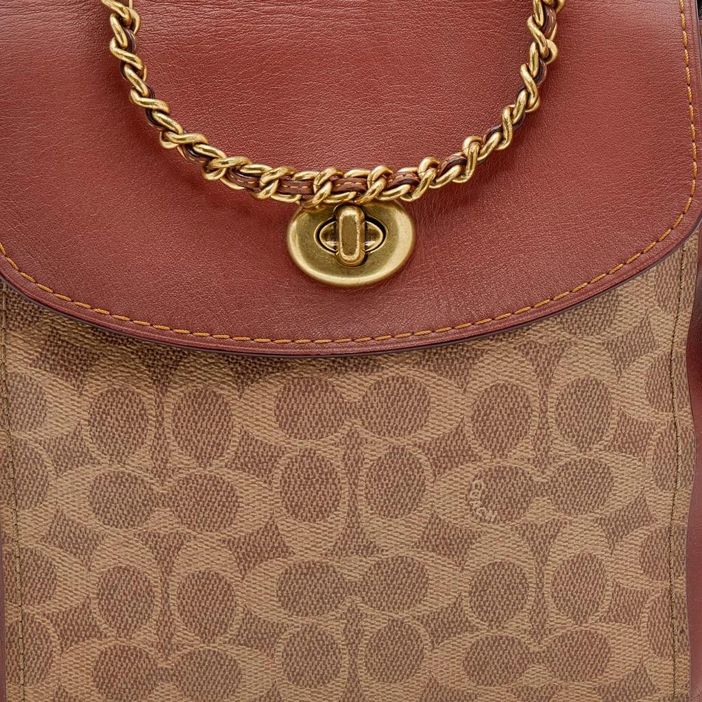 商品[二手商品] Coach|Coach Beige/Brown Signature Coated Canvas and Leather Parker Backpack ,价格¥1354,第5张图片详细描述