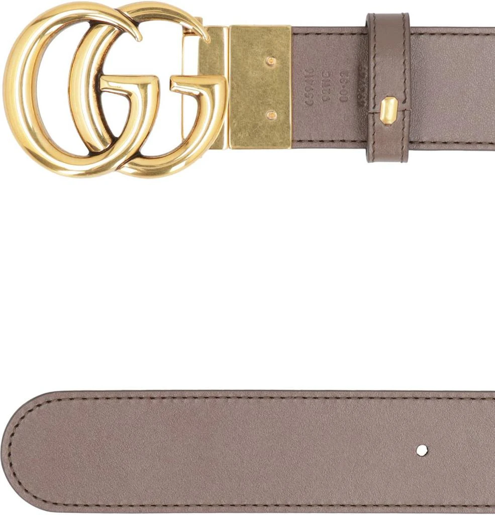 商品Gucci|Gucci Leather And Gg Supreme Fabric Reversible Belt,价格¥3920,第4张图片详细描述