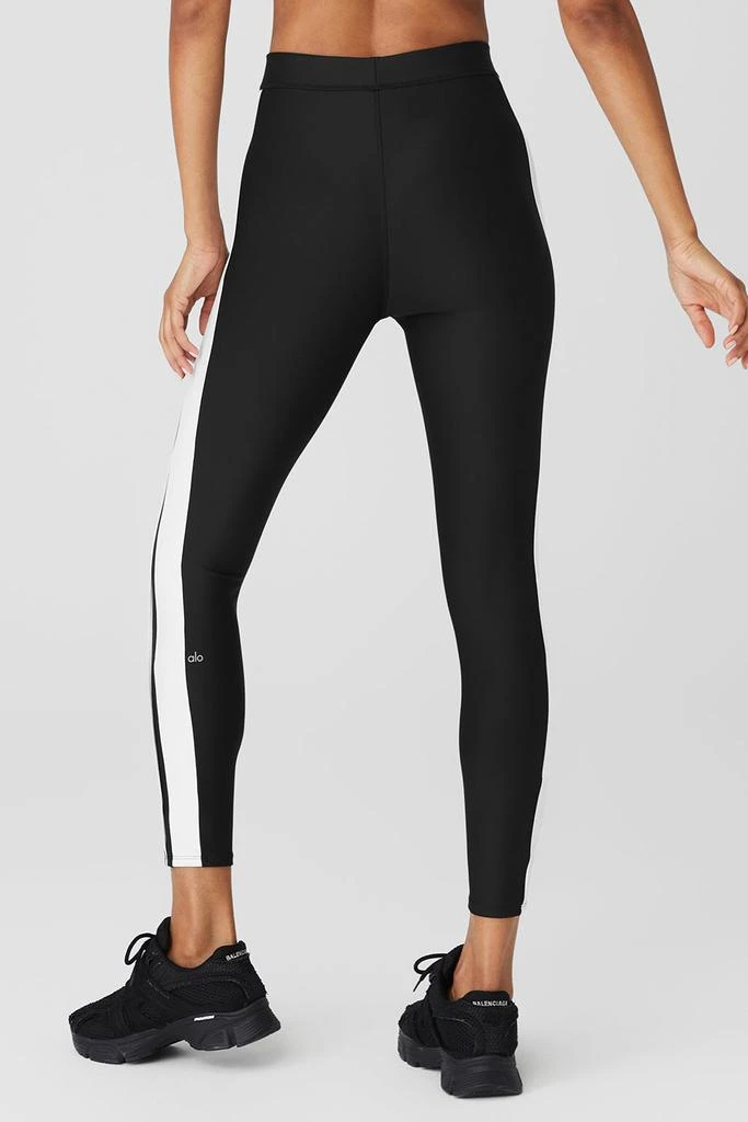 商品Alo|Airlift High-Waist 7/8 Car Club Legging - Black/White,价格¥766,第2张图片详细描述