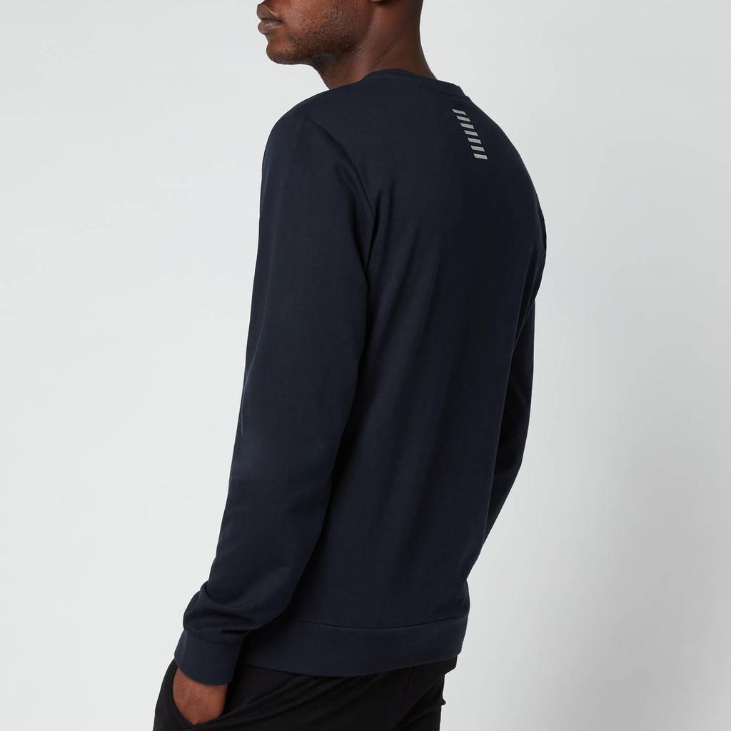 EA7 Men's Core Identity French Terry Sweatshirt - Night Blue商品第2张图片规格展示