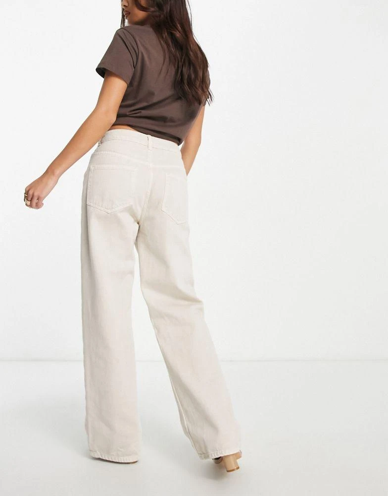 商品ASOS|ASOS DESIGN Petite dad jeans in stone,价格¥186,第2张图片详细描述
