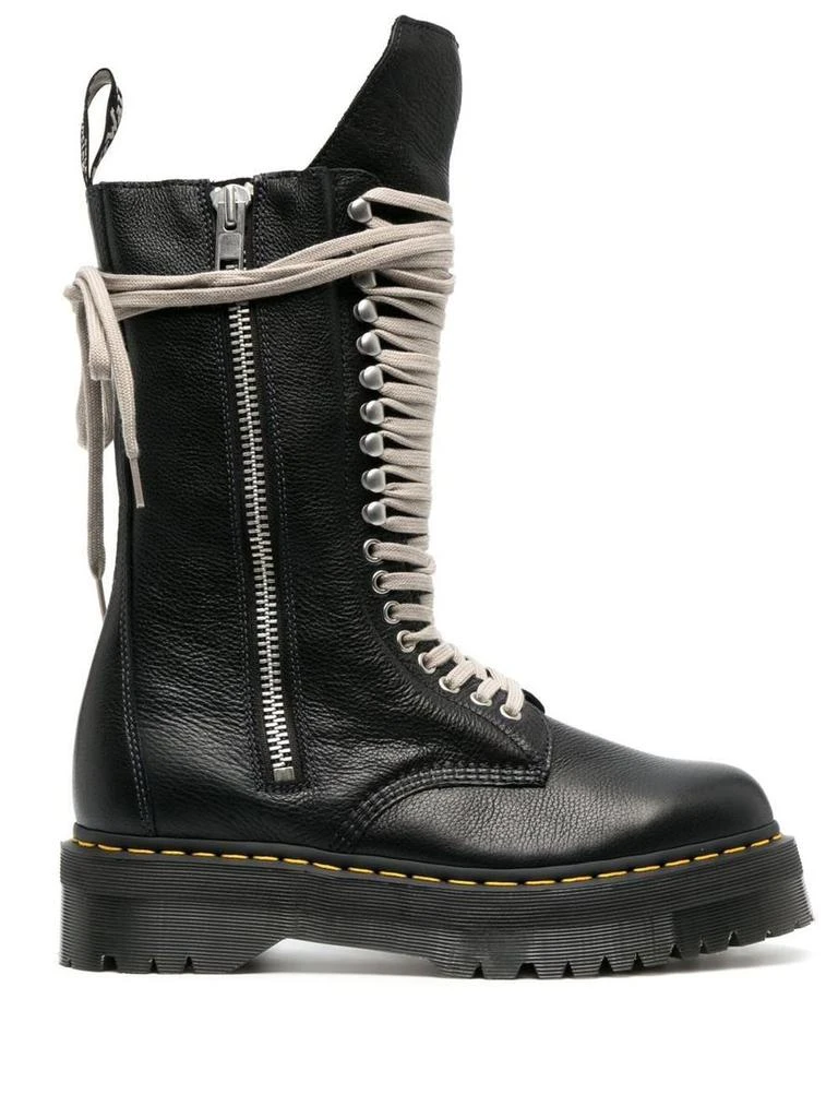 商品Rick Owens|RICK OWENS X DR MARTENS Lace-up boot in leather,价格¥2324,第1张图片