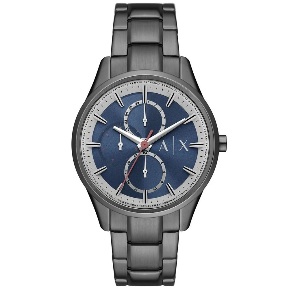 商品Armani Exchange|Men's Quartz Multifunction Gunmetal Stainless Steel Watch 42mm,价格¥1431,第1张图片