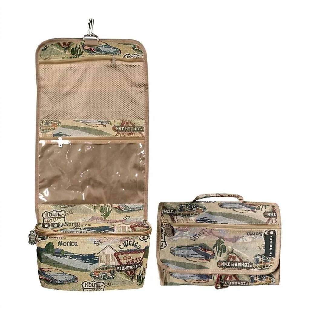 商品Route 66|Women's Tapestry Cosmetic Rollout Case In Multi,价格¥224,第1张图片