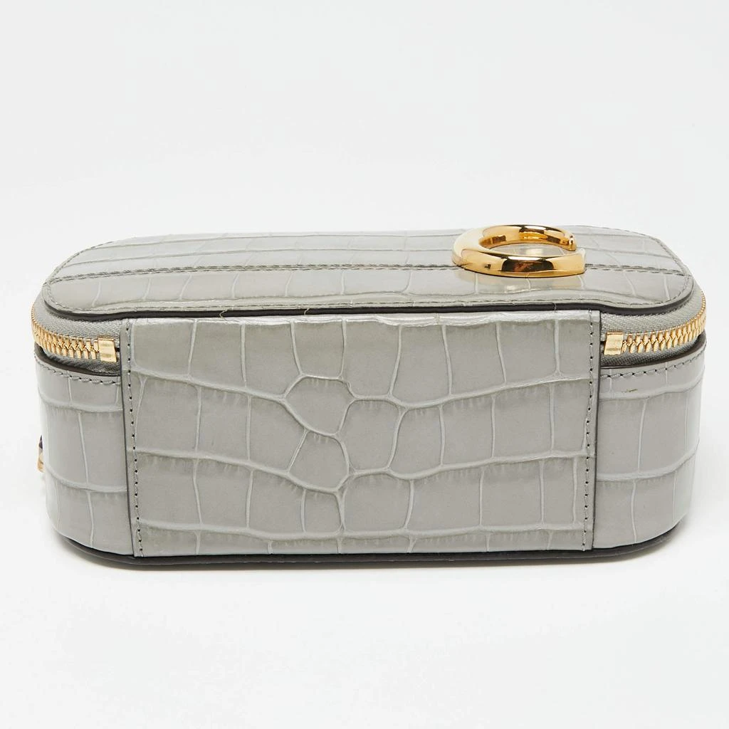 Chloe Grey Croc Embossed Leather C Vanity Crossbody Bag 商品