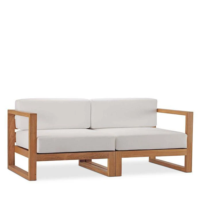 商品Modway|Upland Outdoor Patio Teak Wood 2-Piece Sectional Loveseat,价格¥8707,第1张图片