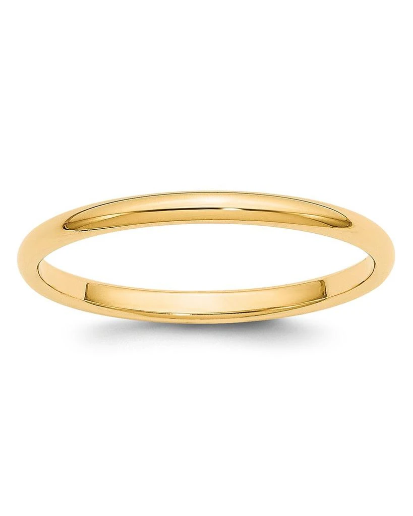 商品Bloomingdale's|Men's 2mm Half Round Band Ring in 14K Yellow Gold or 14K White Gold,价格¥3172,第1张图片