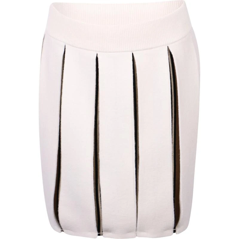 商品Burberry|Icon stripes pleated skirt in white and beige,价格¥2642,第1张图片