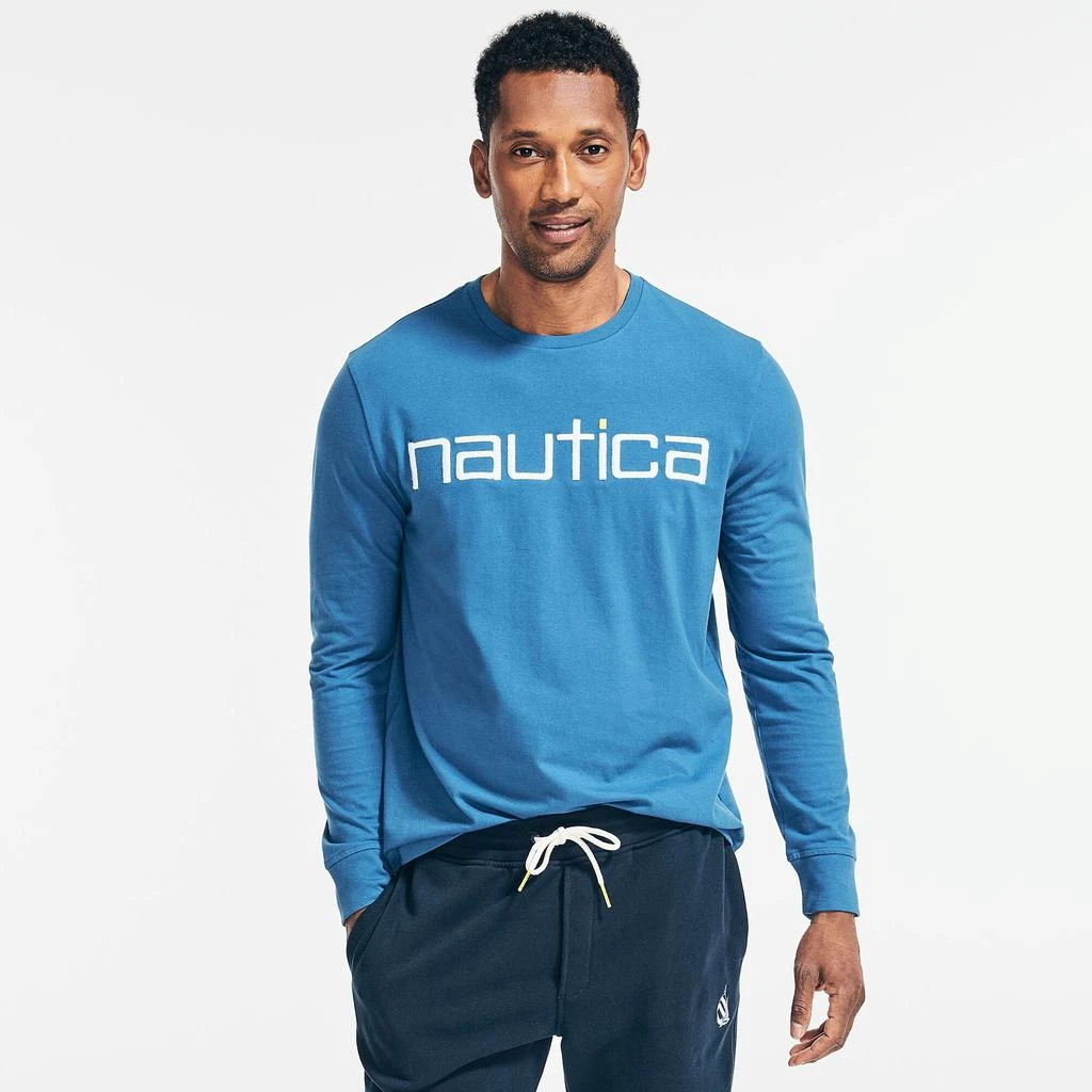 商品Nautica|Nautica Mens Reissue Sustainably Crafted Graphic Long-Sleeve T-Shirt,价格¥96,第2张图片详细描述